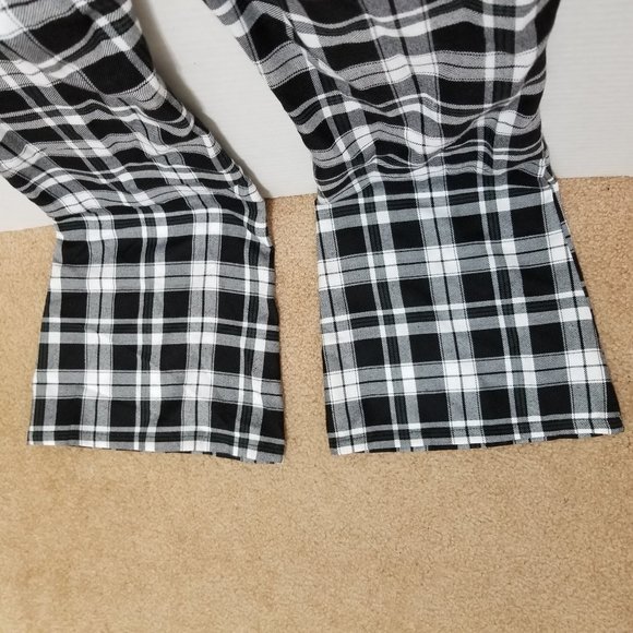 Almost Famous pants 0 plaid check gingham bell bottom flare boho hippie retro - Picture 11 of 16